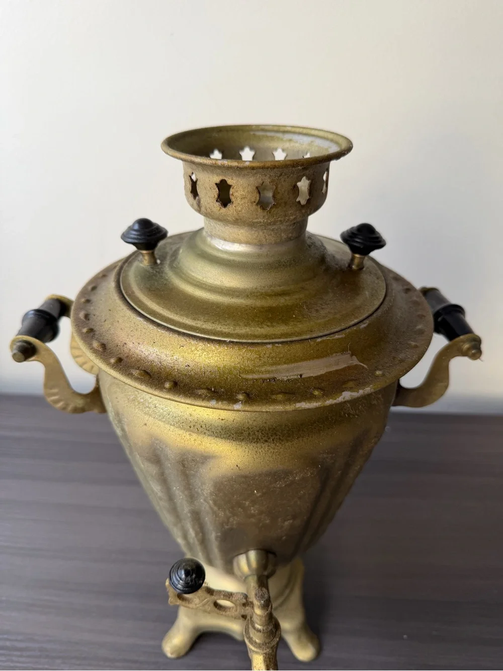 Antique Style USSR Russian Electric Samovar 1981 Soviet ZISH Silver Tone 3 Liter